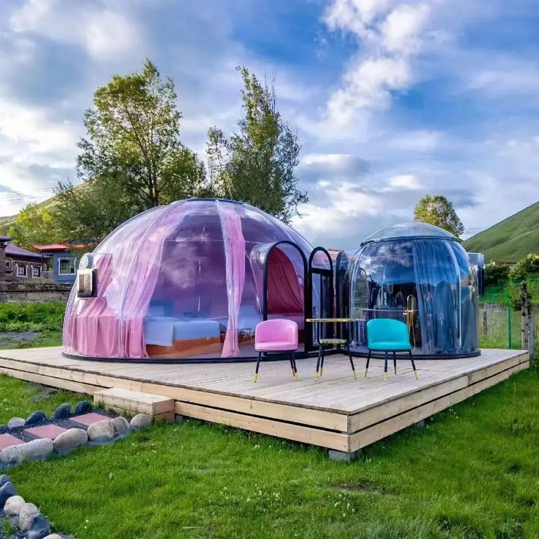 

Starry Sky Bubble Room Tent Detachable Modern Green Mini Greenhouse Sun Room PC Material for Outdoor Bathroom