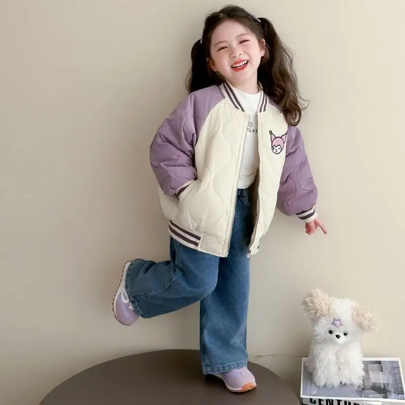 

Куртка-бомбер Sanrio Hello Kitty для девочек, утепленная, осенняя, для малышей, модный новый дизайн, осень 2026