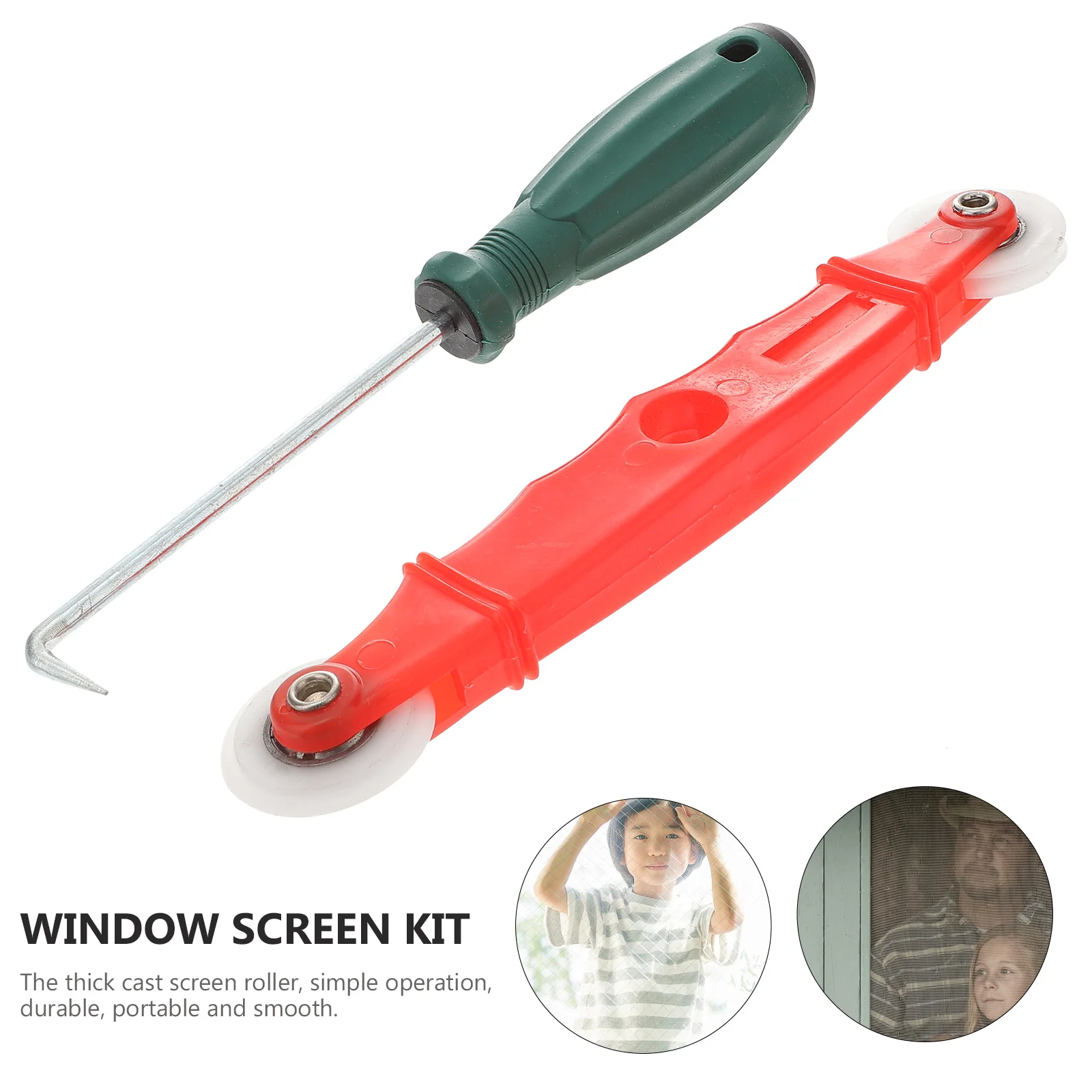 

Screen Rolling Tool Durable Handle Convex Concave Rollers Smooth Operation Window Mesh Installation Tools Spline Kits Hardware