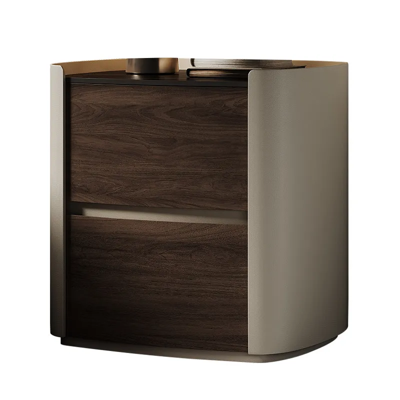 Minimalistic Narrow Nightstands Brown Classic Unique Black Bedside Table Wood Nordic Lounges Mesitas De Noche Furniture For Home