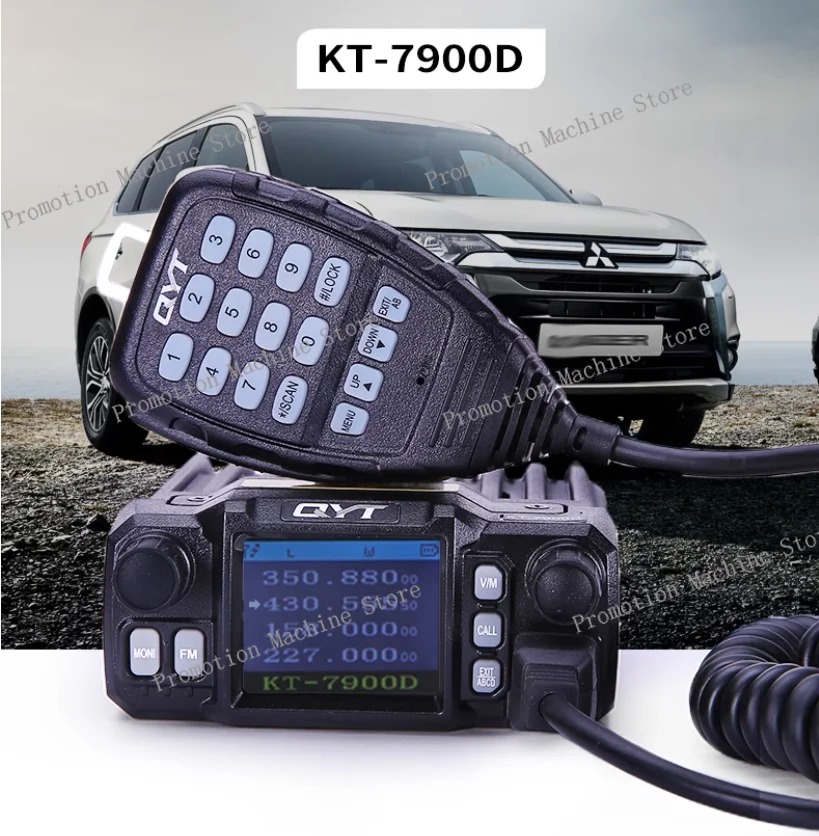 

QYT KT-7900D 25W Quad Band 136-174/220-260/350-390/400-480MHz kt 7900D Mini Mobile Radio Walkie Talkie 10 KM