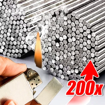 200/10PCS 쉬운 용융 알루미늄 용접봉 저온 범용 실버 용접 코어 와이어 솔더 수리 구멍 핸드 툴