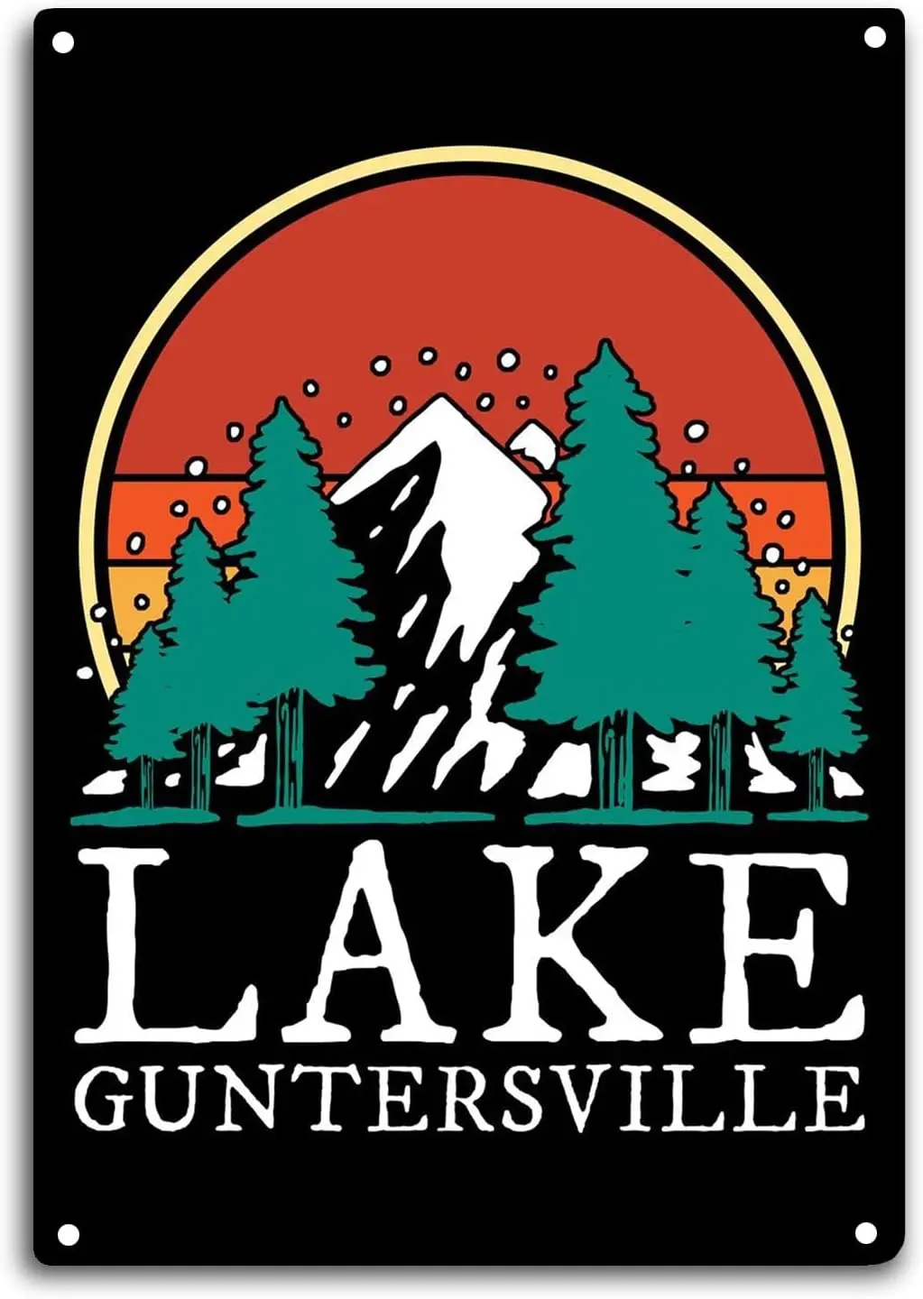 Lake Guntersville Tin Sign Room Wall Window Decor Funny Quote Wall Art Metal Poster Kitchen Garden Garage Indoor Outdoor Decorat