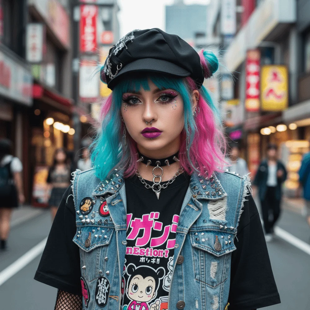 Dunkelkarierte Harajuku-Baskenmütze Spice Cross Freizeitkleidung Damen- und Herren-Baskenmützen Streetwear-Accessoires Coole Newsboy-Kappe – Detail 3