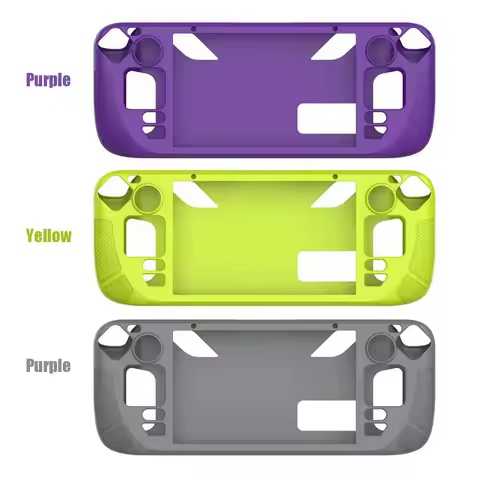 Console Housing Anti Slip Silicone Soft Shell Protective Case Cover with Bracket Replacement Accessories for Steam Deck