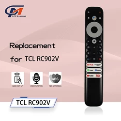 Tcl tv、rc902v、fmrh、65x925、50p725g、55c728、x925、75h720、40s330、32s330、43s434、50s434、55s434、65s434、70s43用の音声リモコン