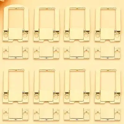 

10pcs Hasp Lock Zinc Alloy Latch Cabinet Hardware Wooden Box Buckle Jewelry Trunk Fastener Durable Sturdy Metal for Gift