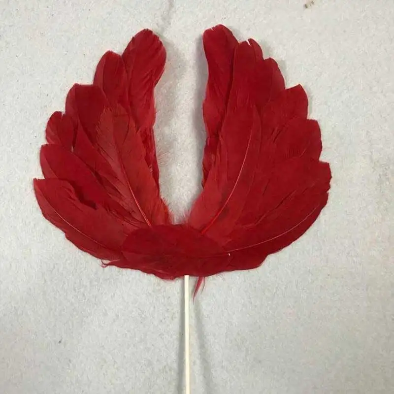 Angel Feather Wing Cake Topper Wedding happy birthday Party cake topper decoration Baking Dessert Cake Top Decoration supplies