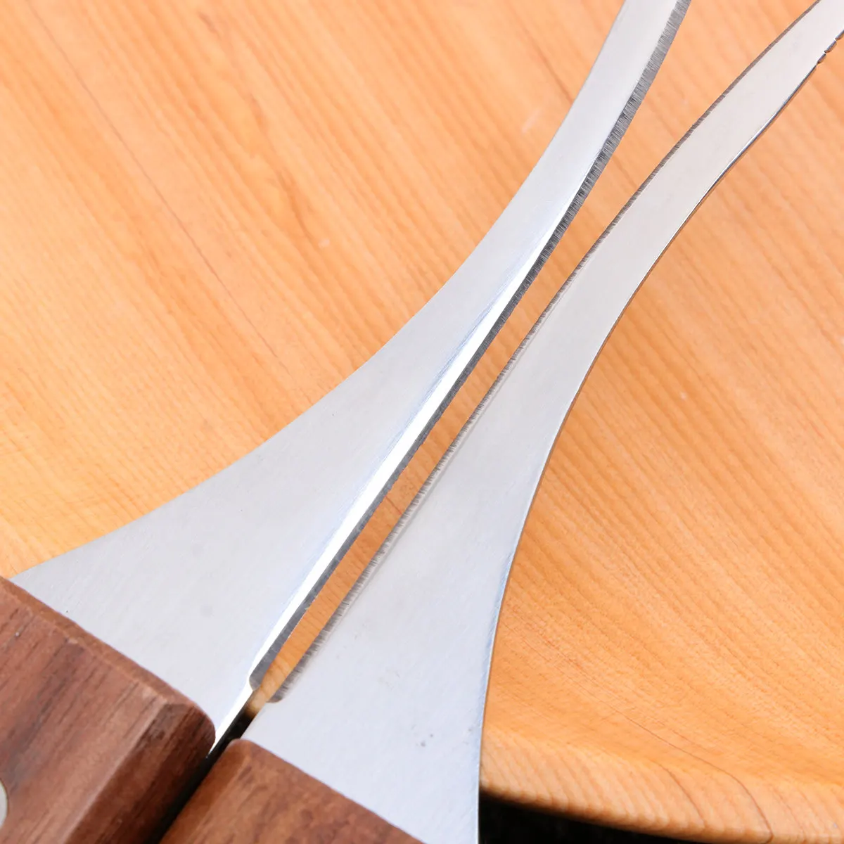 2Pcs Shrimp Deveiner Tool Hardwood Handle Stainless Steel Blade Seafood Peeler Efficient Shrimp Gadget Kitchen Tool Prawn