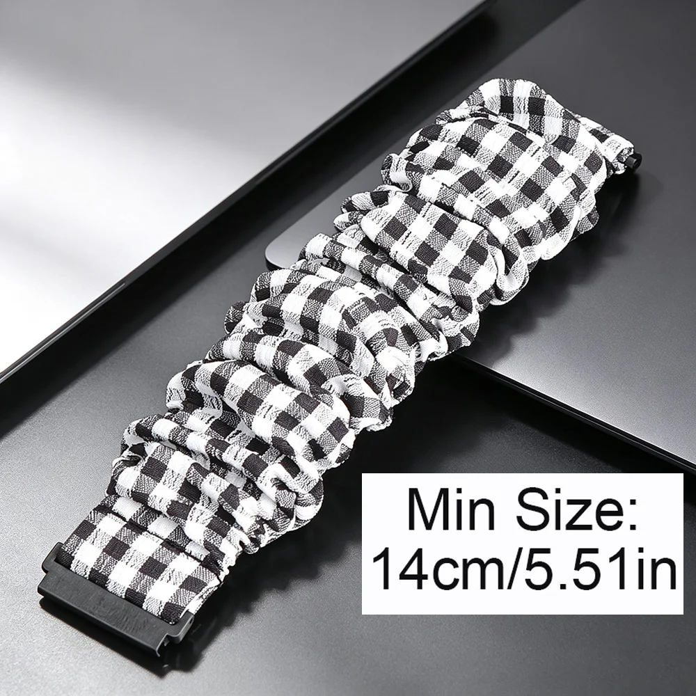 20/22mm Striped Grid Strap For Huawei Watch GT 2e 3 4 5 6 Pro 46 42mm Bracelet Xiaomi Watch S 2 3 4 5 6 7 Color Elastic Band