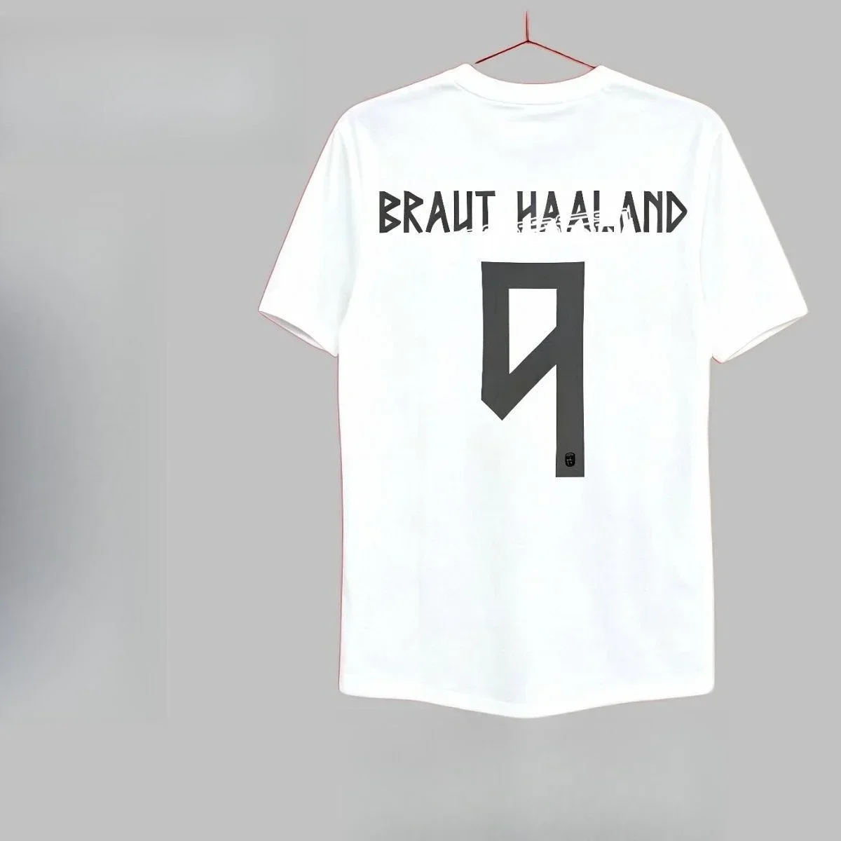Norwegen Auswärtstrikot Haaland 9 Odegaard 10 Individueller Name Nummer Fan Unisex Polyester Fußball Kurzarm ﻿ – Detail 6