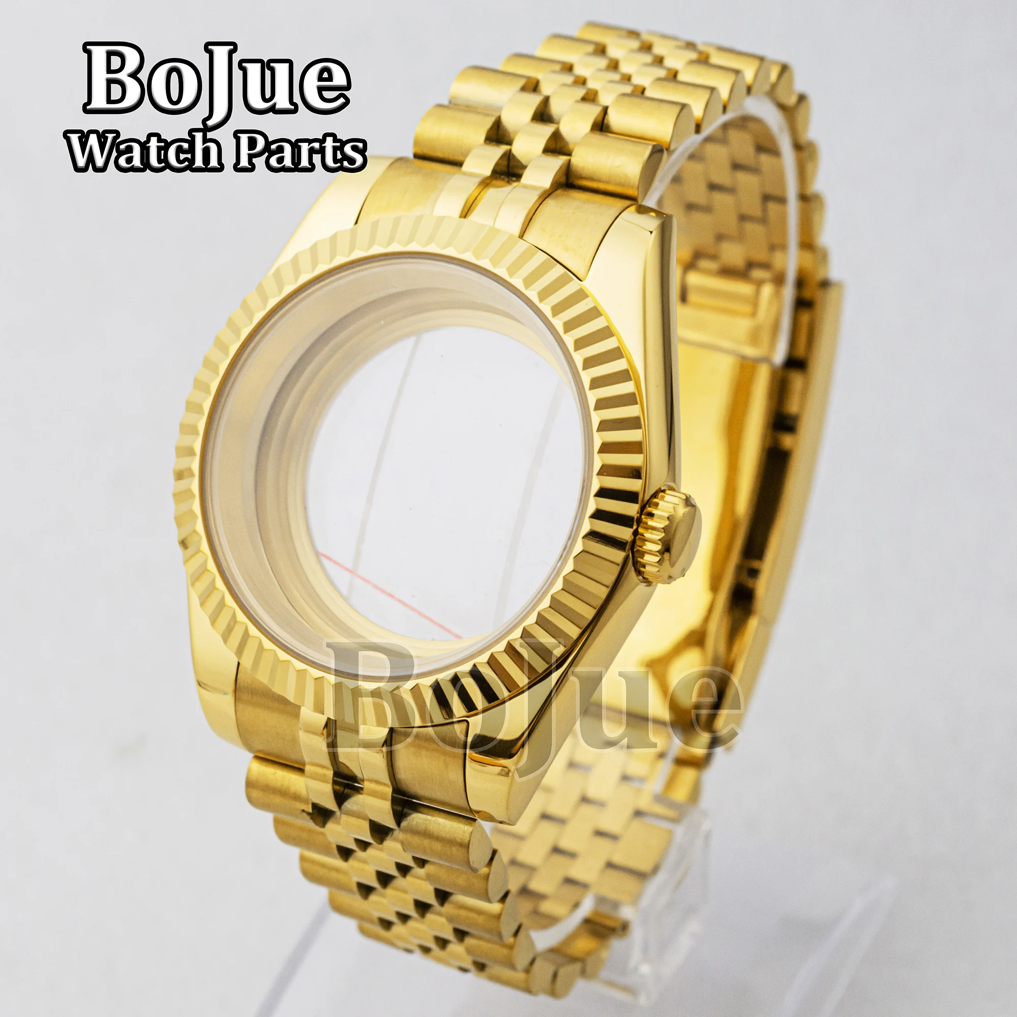 

36mm/39mm NH35 Watch Case Gold Stainless steel Jubilee Bracelet Sapphier Glass for NH35 NH36 movement 28.5mm Dial Date just