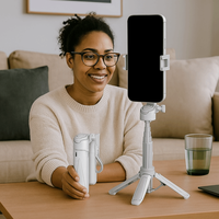 3 in 1 Mini Telescopic Selfie Stick 360° Rotation Extendable Bluetooth Selfie Stick Lightweight with Wireless Bluetooth