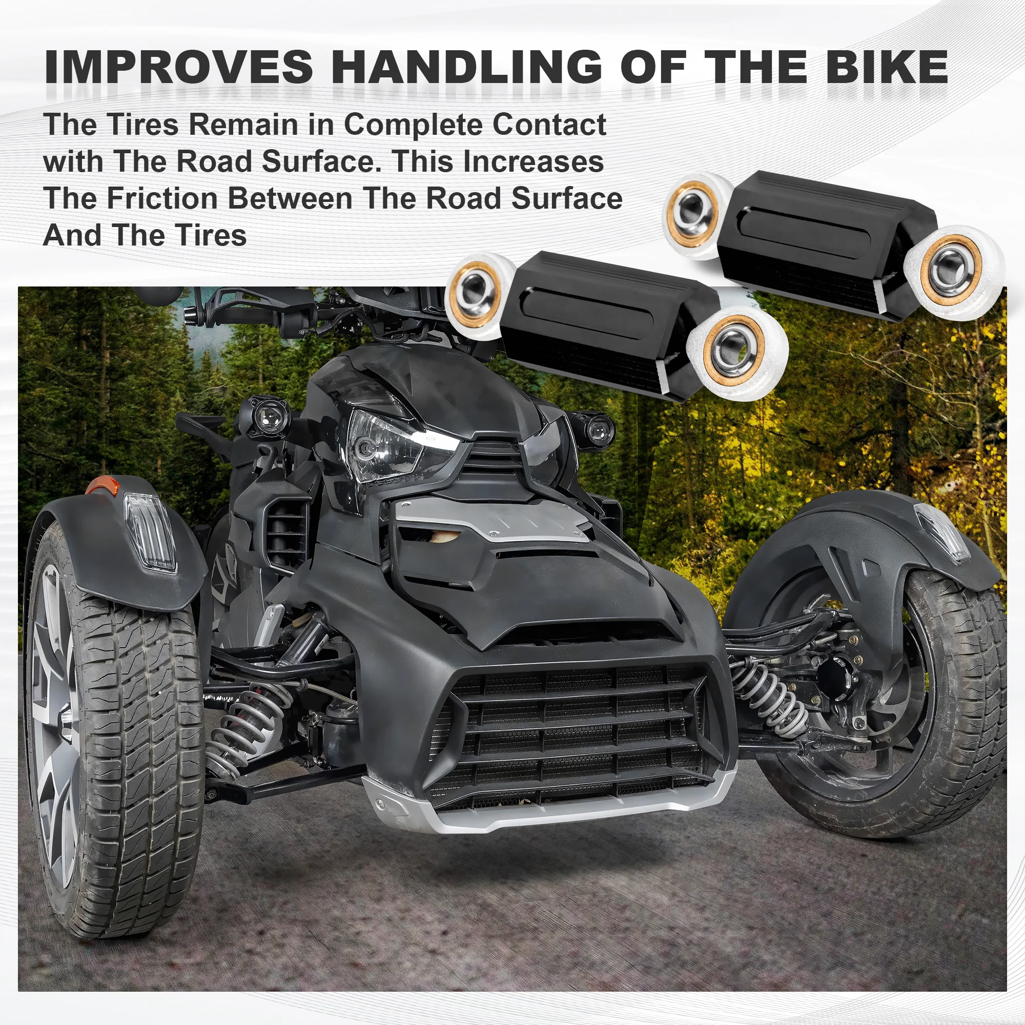 Schwarze externe Pleuel-Heim-Joint-Set, 6 mm, Motorradzubehör, Aluminium-Stabilisator-Endglieder für Can-Am Ryker alle Modelle