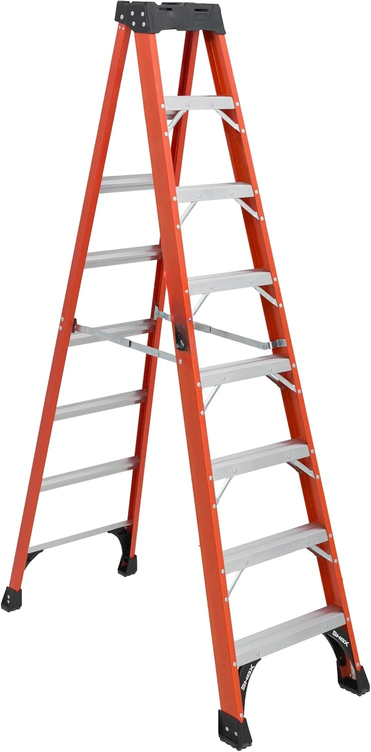 8-Foot Fiberglass Step Ladder, 375-Pound Load Capacity, Type IAA, FS1408HD