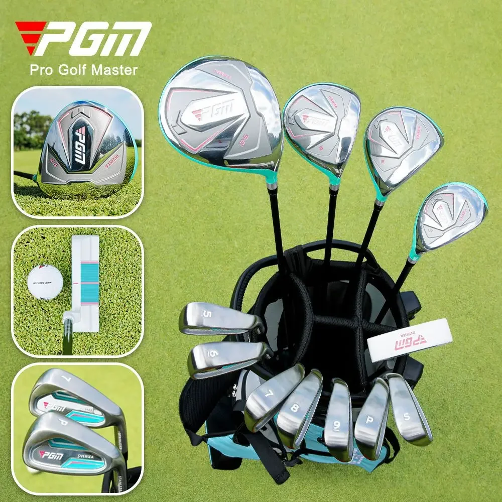 PGM LTG051 Right Hand Golf Set for Women's Beginners 12 Golf Clubs Complete Set Ladies Golf Clubs with Bag