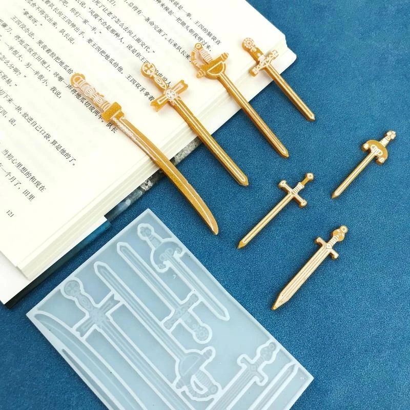 

Форма для закладок, клейкая форма «сделай сам», меч, закладка, декоративная форма из смолы, нерегулярный меч, закладка, форма