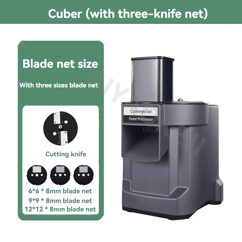 Electric Vegetable Cube Cutting Machine Automatic Slicer Grinder Dicing Machine Fruit Slicer Food Processor