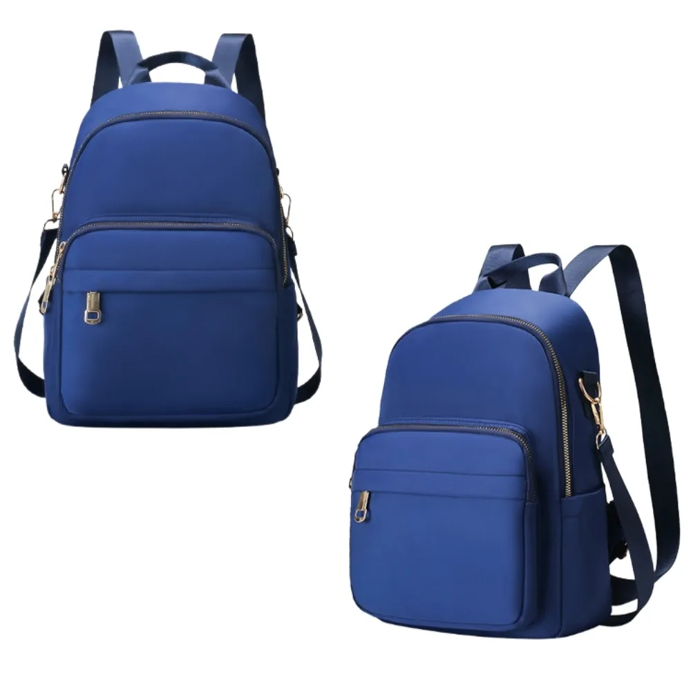 

Портативный нейлоновый школьный рюкзак, многофункциональная однотонная повседневная сумка-тоут, сумка для хранения большой вместимости, женская сумка на плечо