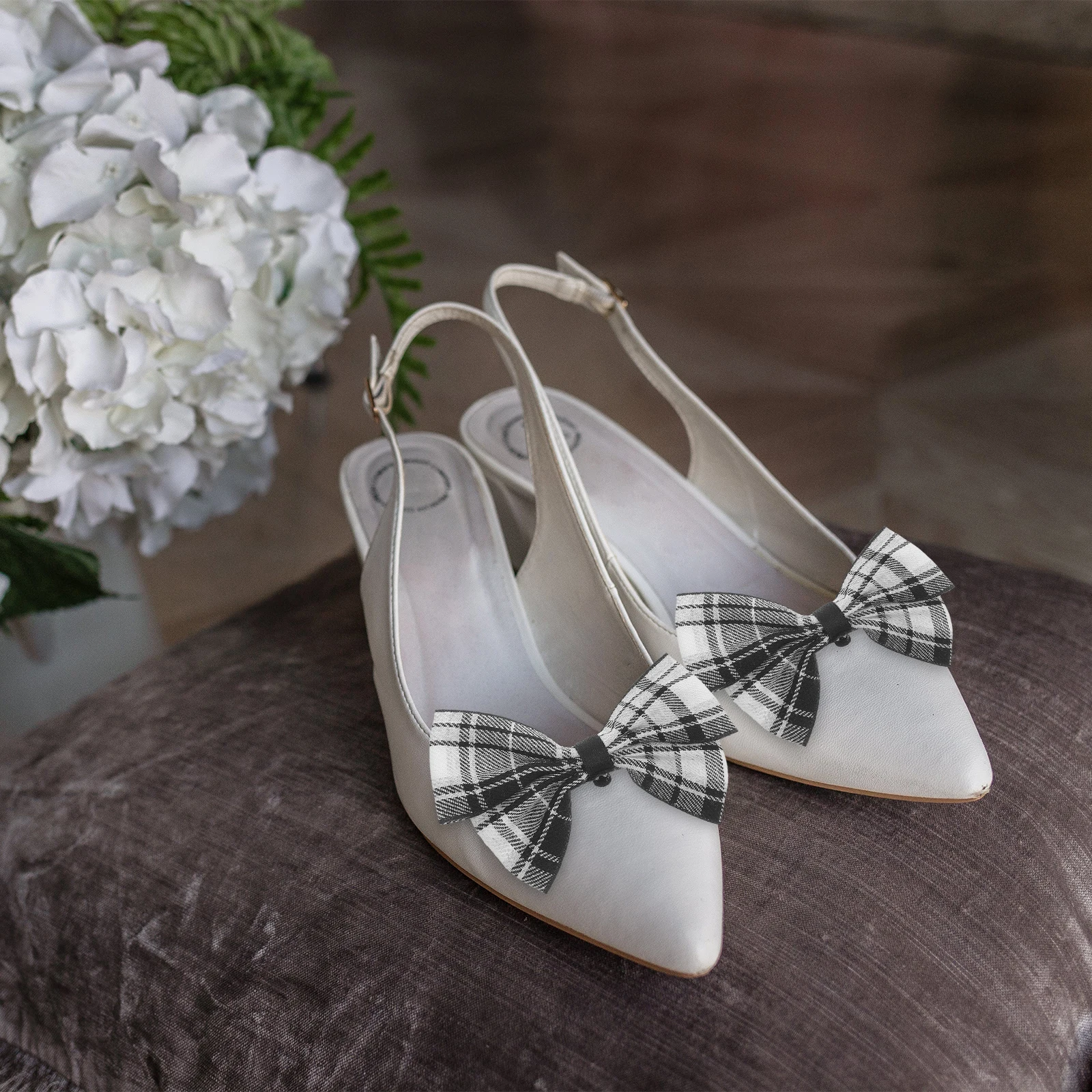 Clip su decorazioni per scarpe Clip con fibbia a fiocco per scarpe da sposa con tacco alto in tessuto decorativo Bowknot Decorazione sposa