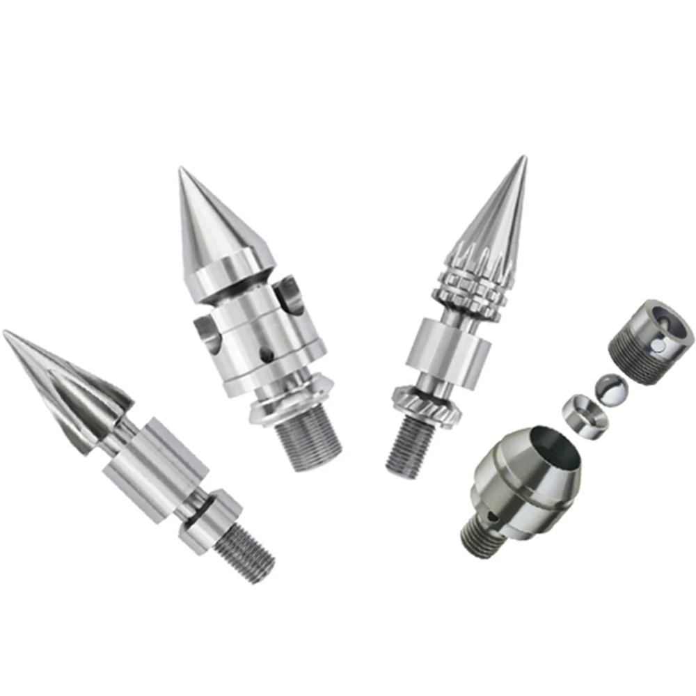 Custom plastic and rubber machinery components, injection molding machine screw and barrel accessories, bimetal screw tips