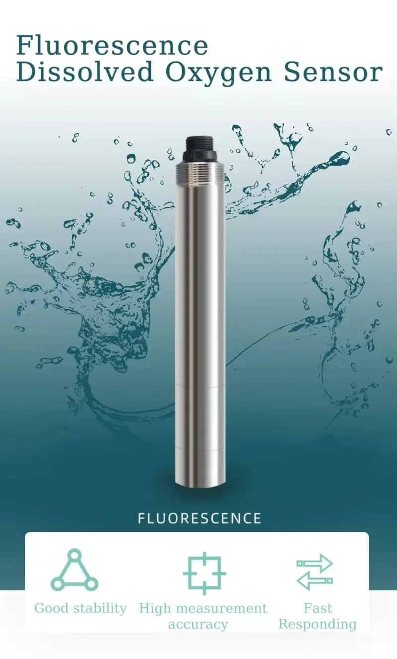 Titanium Optical Dissolved Oxygen Sensor Online DO Probe Aquaculture Water Farming Pond