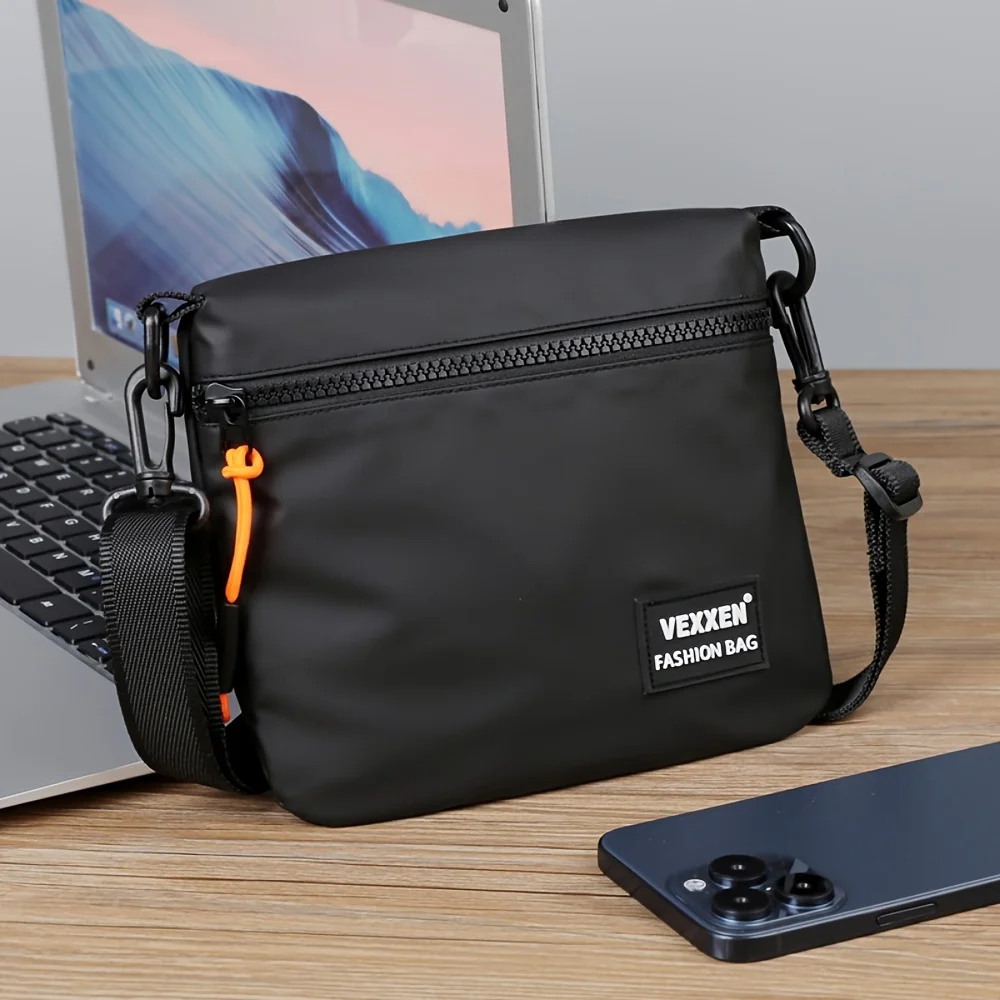 New Multi-Layer Zipper Unisex Shoulder Bag Casual Crossbody Bag Trendy Men's Backpack Water-Resistant