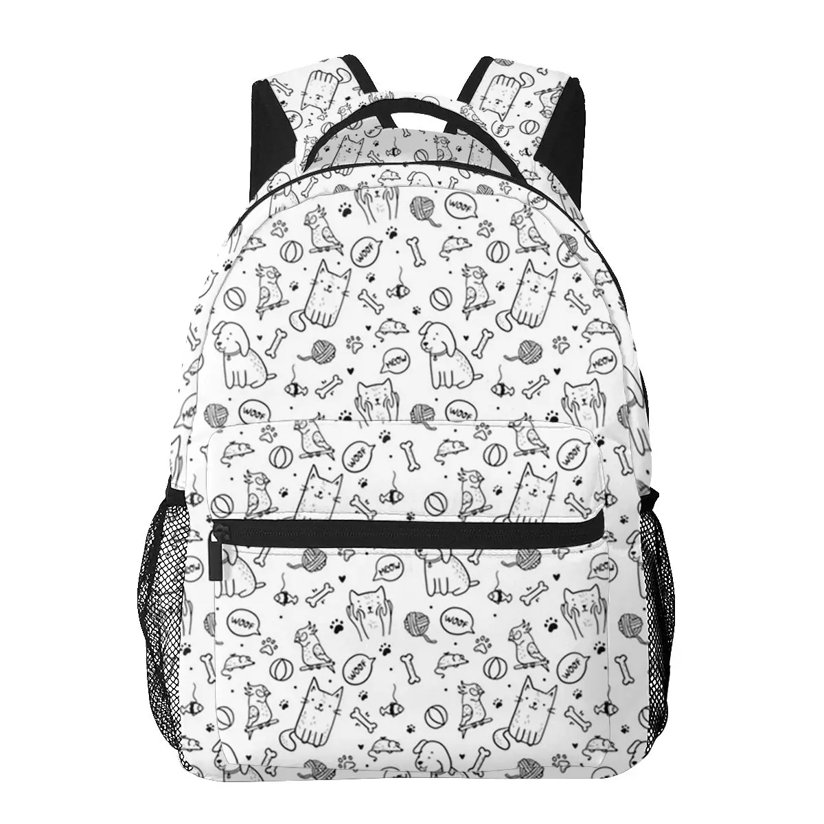 Animal Cat&Dog Backpacks Boys Girls Bookbag Students School Bags Cartoon Kids Rucksack Shoulder Bag Large Capacity