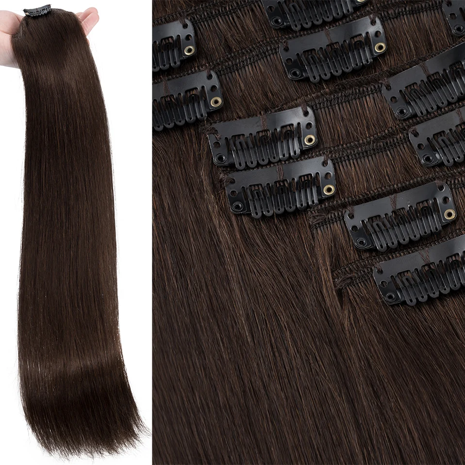 S-noilite-Extensions de Cheveux Naturels à réinitialisation, Postiche Complète, Blond Brun, 22 Pouces, 7 Pièces/Ensemble