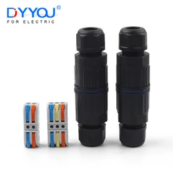 IP68 Waterproof Cable Connector Quick Connection 2 in 2 out 3 in 3 out 2/3 Pin Electrical Terminal Adapter Wire Connector
