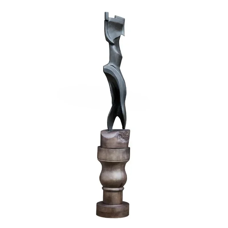 

Abstract wood carving crafts staircase porch decorative ornaments floor, sculpture art