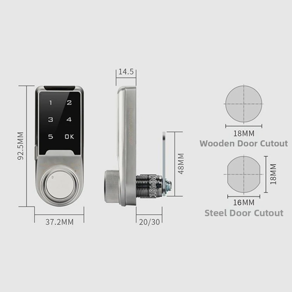 Electric Coded Lock Electric Touch Keypad Password Lock Cabinet Drawer Mailbox Lock Cupboards Door Lock Furniture Hardware