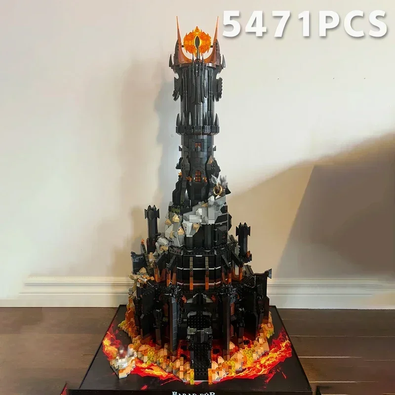 متوفر 10333 برج أسود داكن نموذج اللبنات عدة الطوب ألعاب إبداعية 5471 قطعة للأطفال هدايا عيد الميلاد