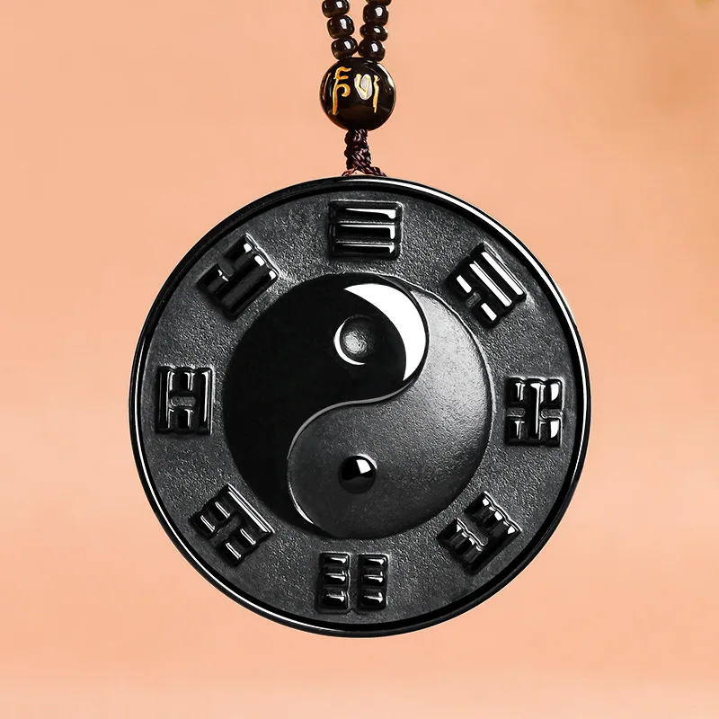 

Natural Jadeite A-grade Taiji Bagua Double Sided Ice Stone Pendant Jade Pendant For Men's Gifts Women's Jewelry Wholesale