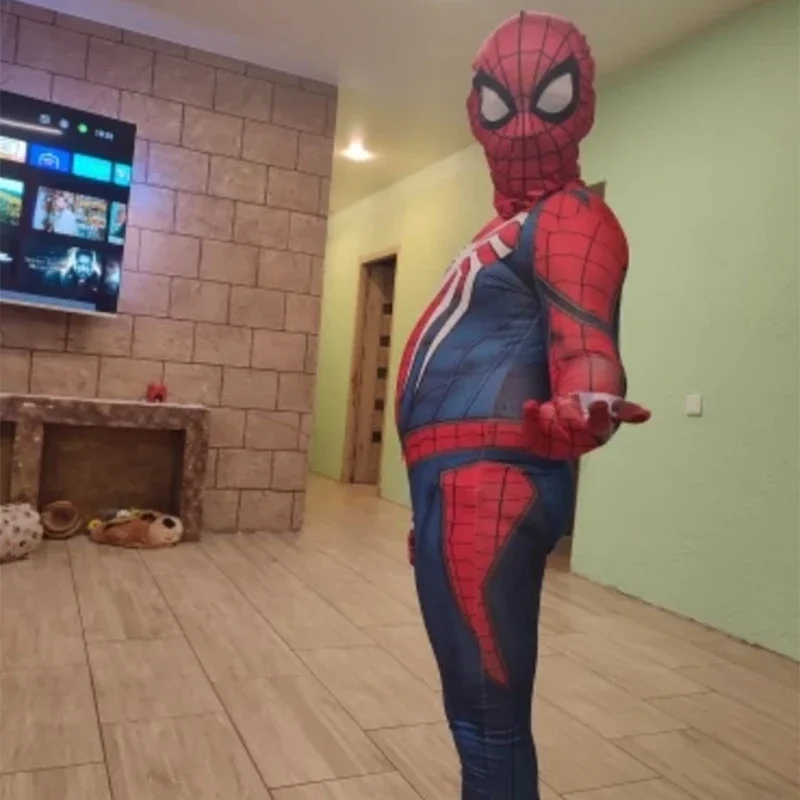 SN60 Marvel's Spiderman PS5 Game Cosplay Zentai Bodysuit Spider Man Costumes For 3-10 Years Boys Christmas Birthday Gift 3D 1@j$