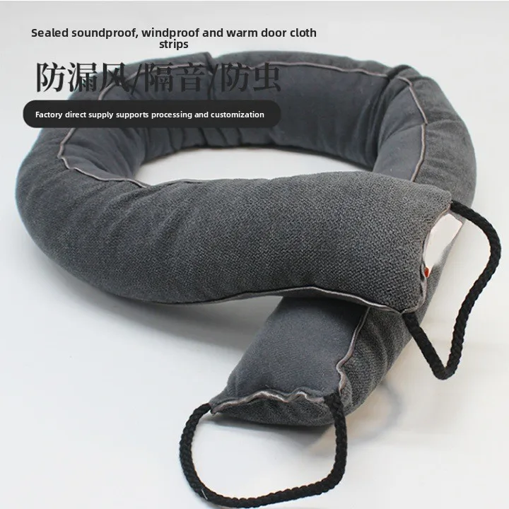 Customizable Fabric Pe Foam Under Door Draft Stopper Flexible Hanging Bottom Seal Wind Dust Noise Collision Protection