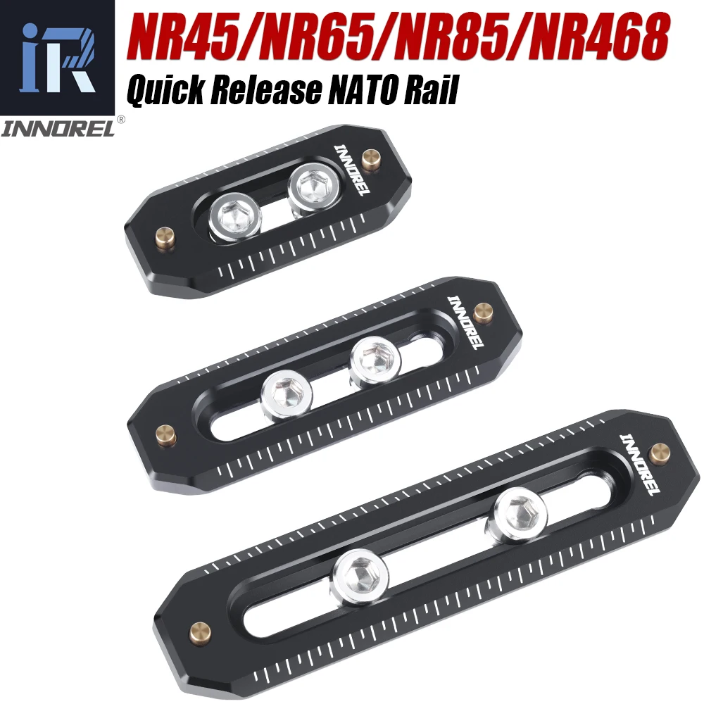 Schnellspann-NATO-Schiene INNOREL Universelle, leichte Schiene mit niedrigem Profil, 1/4 Zoll Schrauben und Sicherheitsnadeln, Mini-Schiene aus Aluminiumlegierung