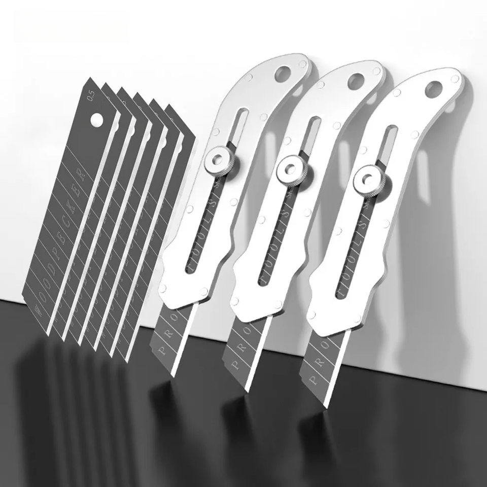 New Stainless Steel Portable Utility Knife Retractable Wallpaper Unboxing Knife Paper Cutter Office School Stationery Supplies