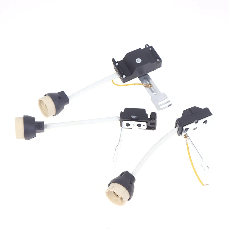 

2 Sizes 17.5/18cm GU10 Lamp Holder Ceramic Base And Terminal Block/Bridge W Cable And Insulating Sleeve GU10 Base Halogen Socket