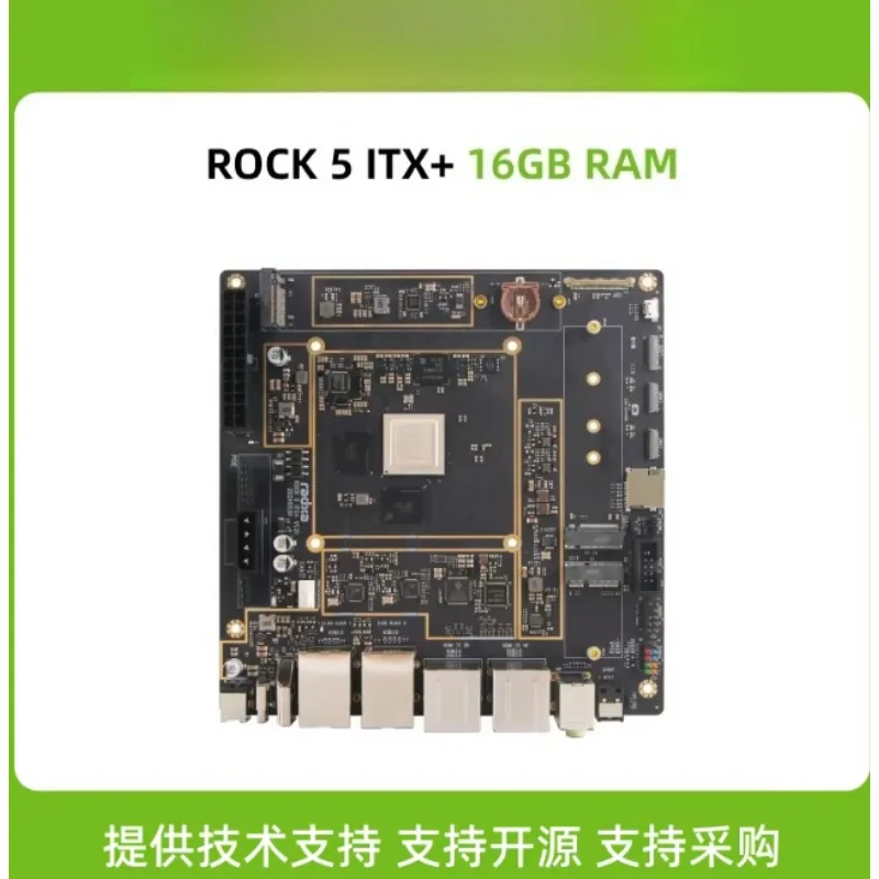 Radxa Rock 5 Itx+, Rk3588 8-core Cpu, Ini-itx Otherboard, Lpddr5 Ra, 8k and Dual .2 Connector