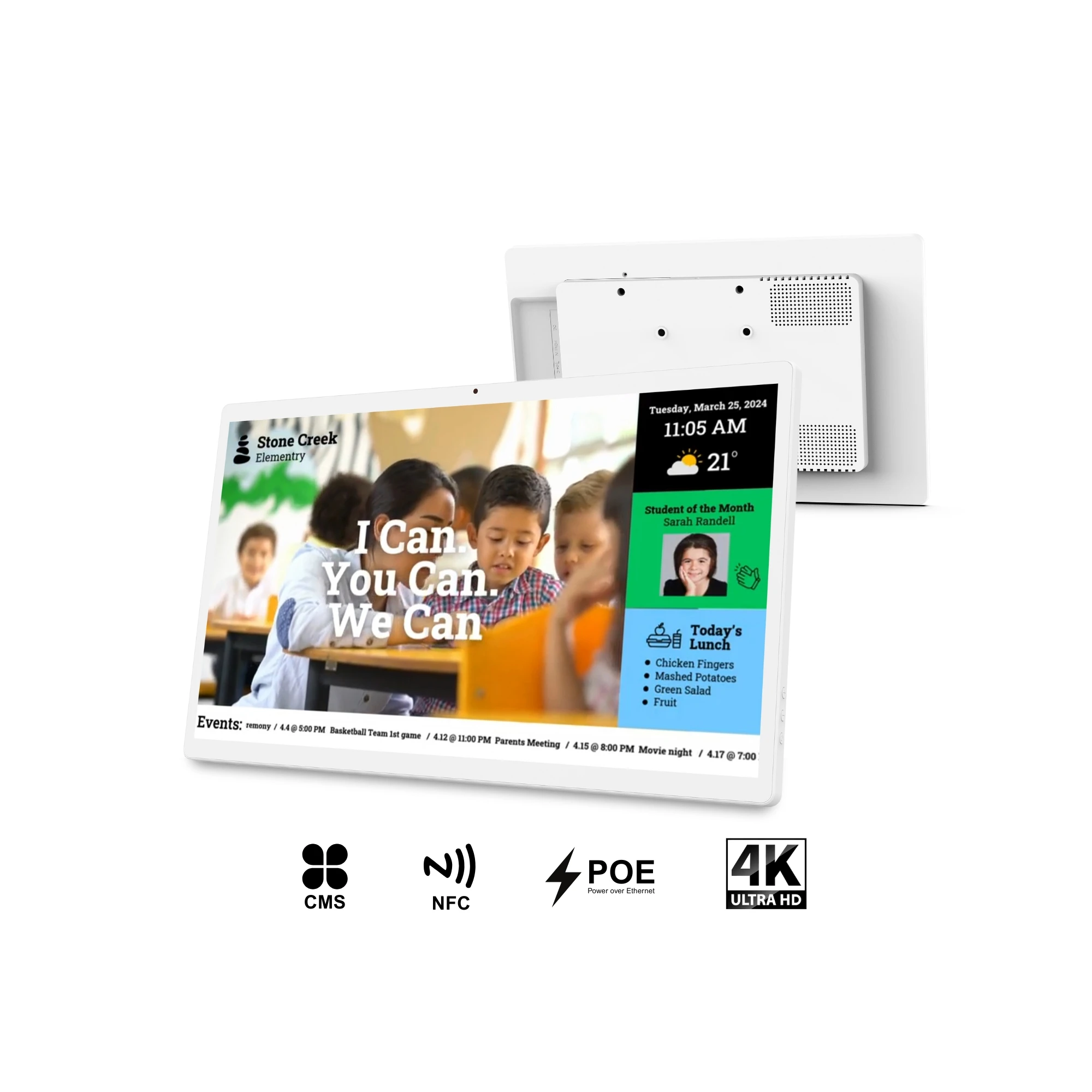 

Wall Touch Screen Digital Signage 32 Inch 4k Display Ultra Android 13 6 Top Artificial Intelligence Optional POE NFC Business In