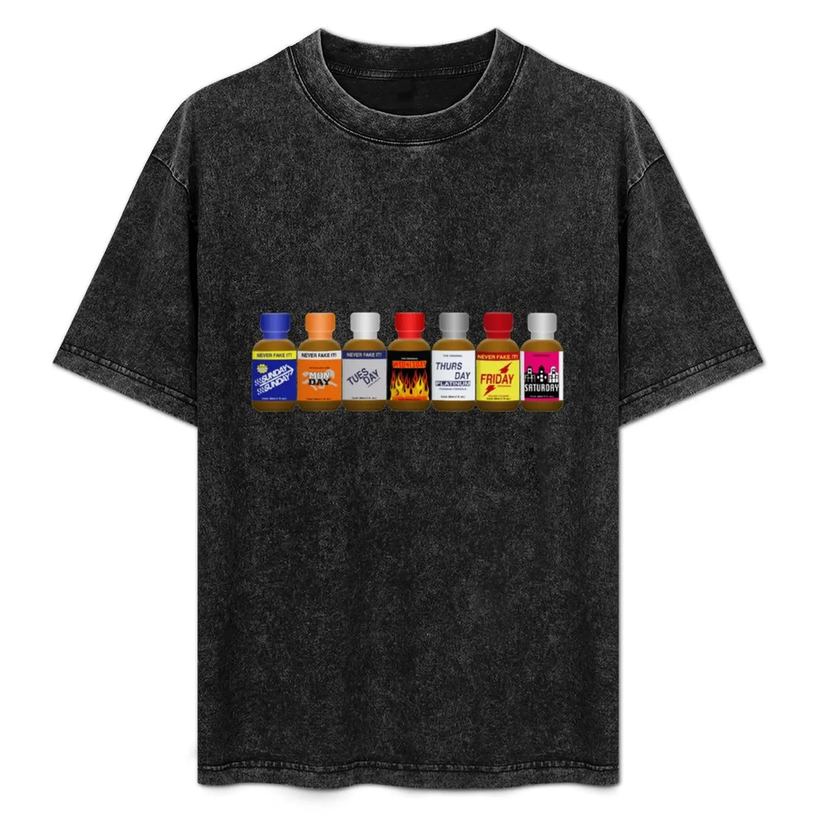 

Футболка Poppers Your Weekly Survival Kit, однотонная футболка больших размеров