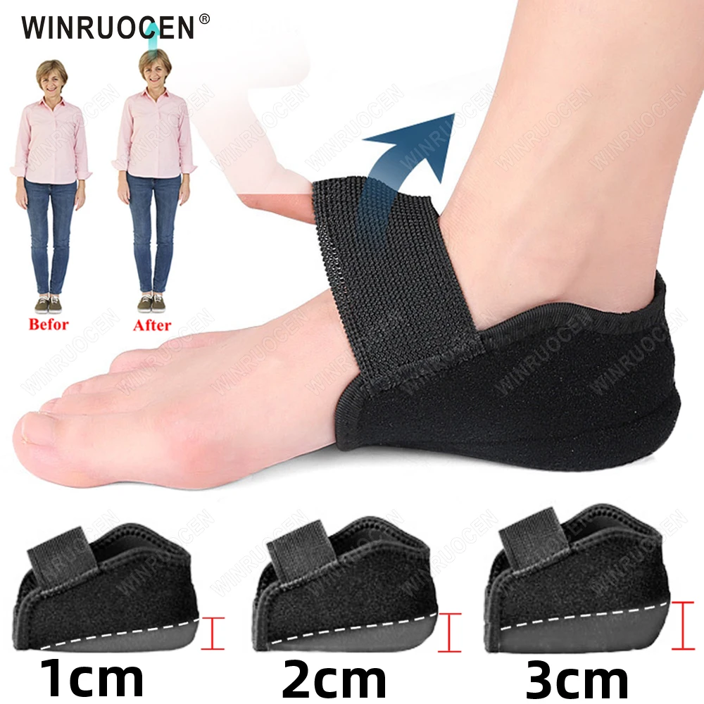 Height Increase Insoles For Men/Women 1/2/3 cm Invisiable Shoes Sole Protectors Lift Half Insoles Shock Absorption Foot Cushion