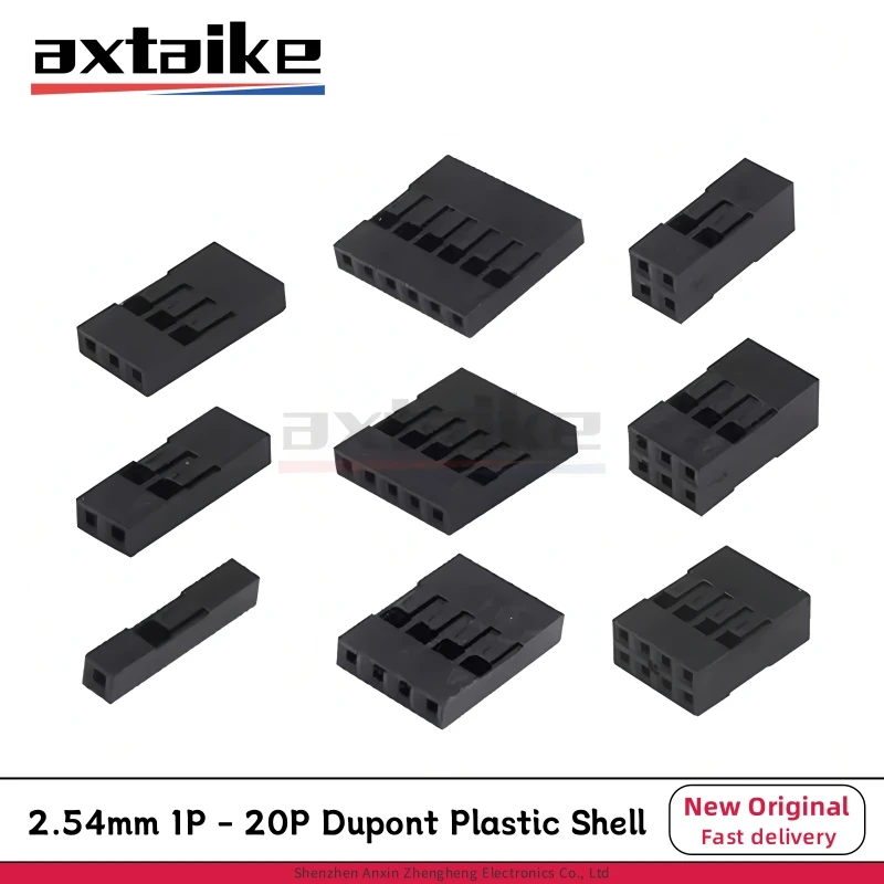 20PCS 2.54mm Dupont Plastic Shell Plug Ingle Row Double Row Dupont Connector 1/2/3/4/5/6/7/8/9/10/12/13/14/15/16/20Pin Housing