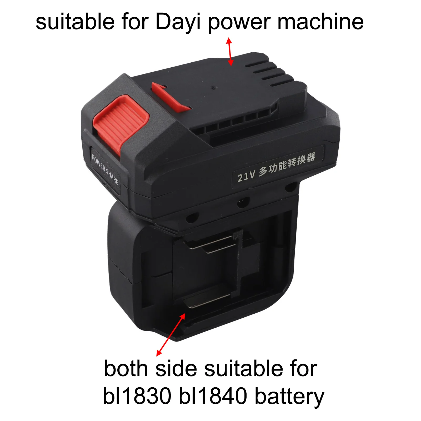 

18V Battery Adapter Battery Adapter External Charger Connection For Electric Drills Plastic Material For BL1830 Battery