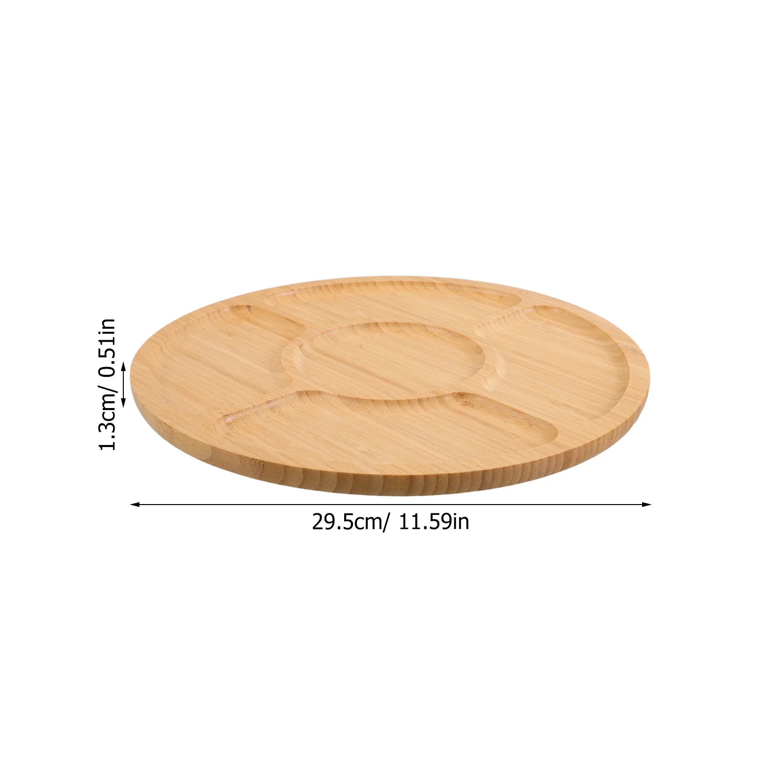 منظم طعام خشبي مستدير أنيق، أقسام متعددة، المقبلات، الوجبات الخفيفة، الخضروات، بوفيه الحفلات، خضروات مسلية قابلة لإعادة الاستخدام