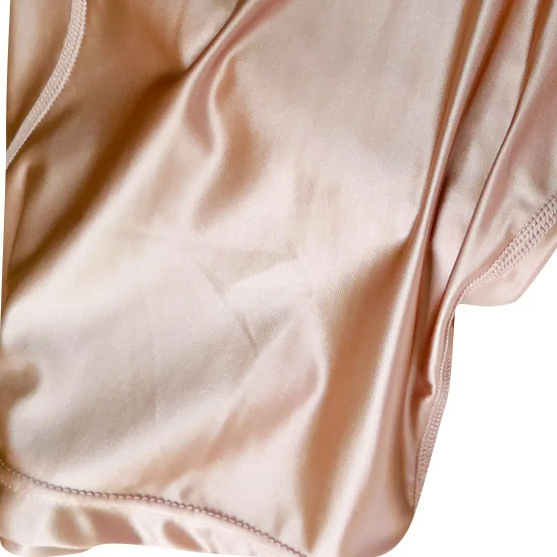 Glossy Summer Satin Men Skinny Running Shorts Fitness Plus Size Underwears Sport Bottoms