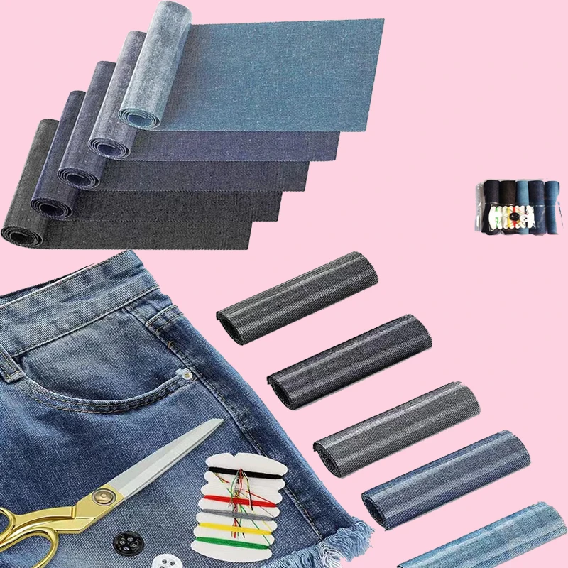 Iron on Patches denim rectangular fabric edging clothing hat backpack handmade DIY clothing edging hot selling ironing