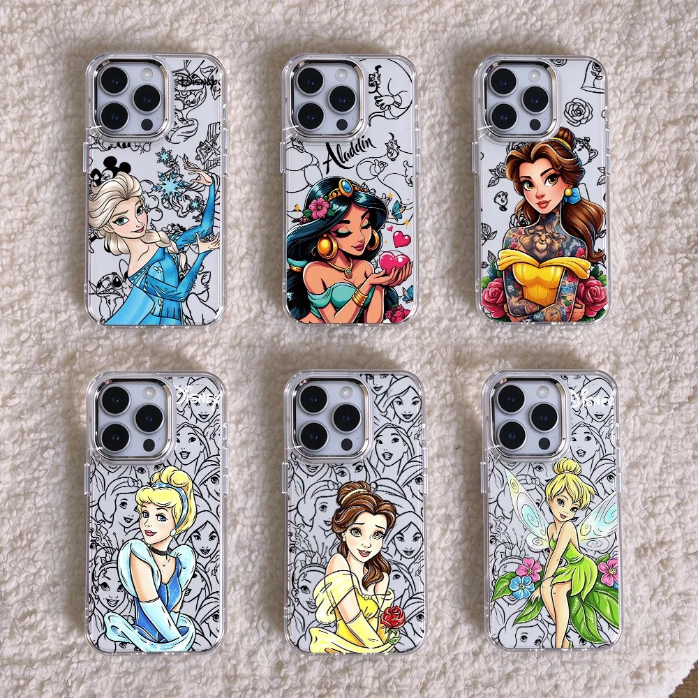 NEW Princess Art Phone Case for Samsung Galaxy S26 S25 S24 Note20 FE Ultra Edge Plus 5G Transparent Soft Cover