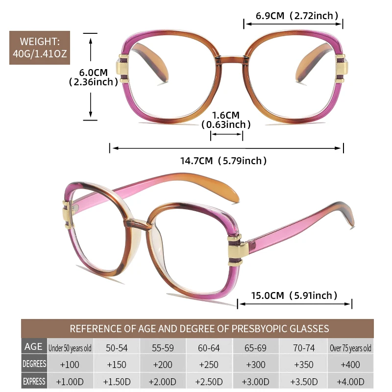 نظارات قراءة عصرية وعصرية بإطار دائري كبير جديد للارتداء اليومي والقراءة عالية الوضوح #5